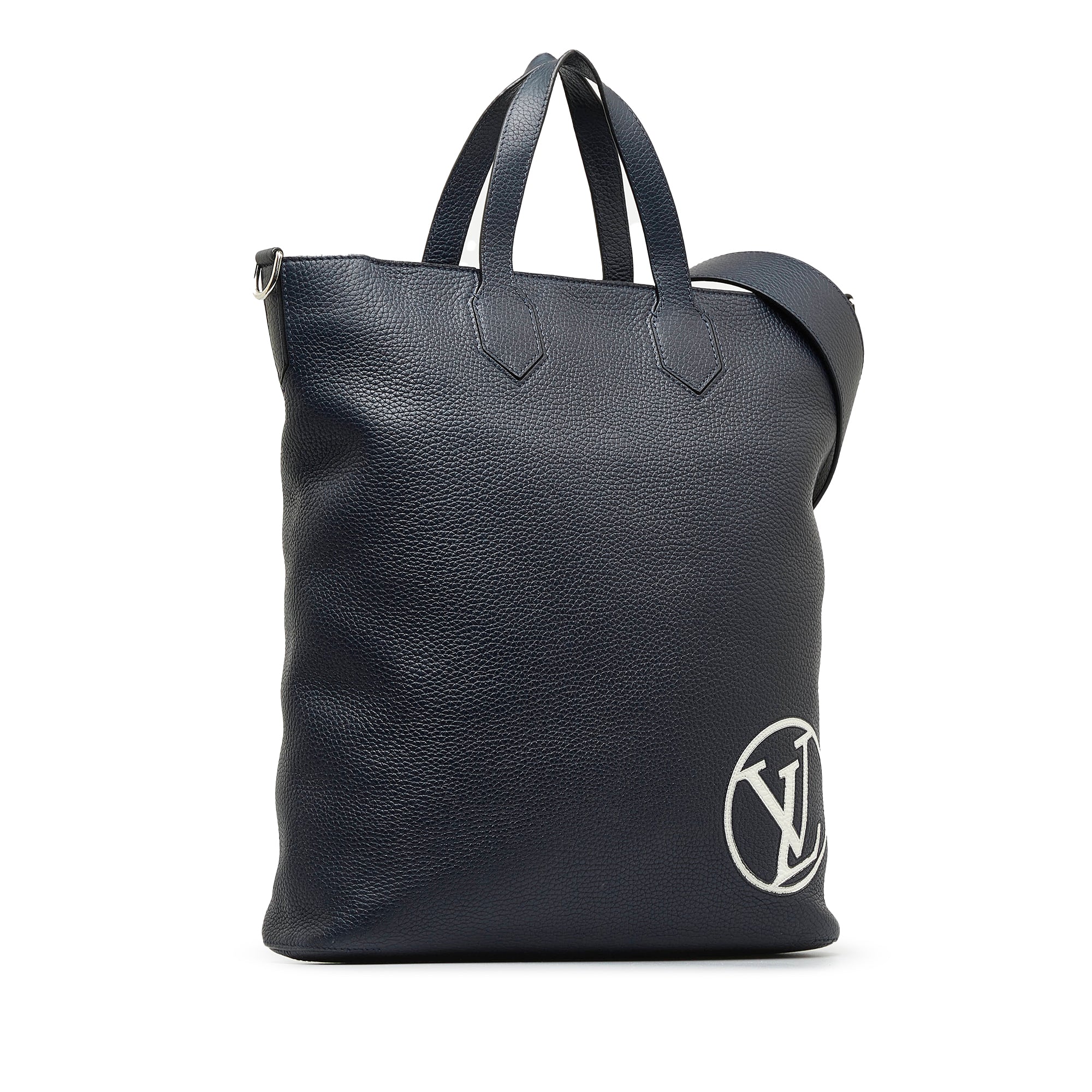 Blue LV Taurillon East Side Tote MM Satchel