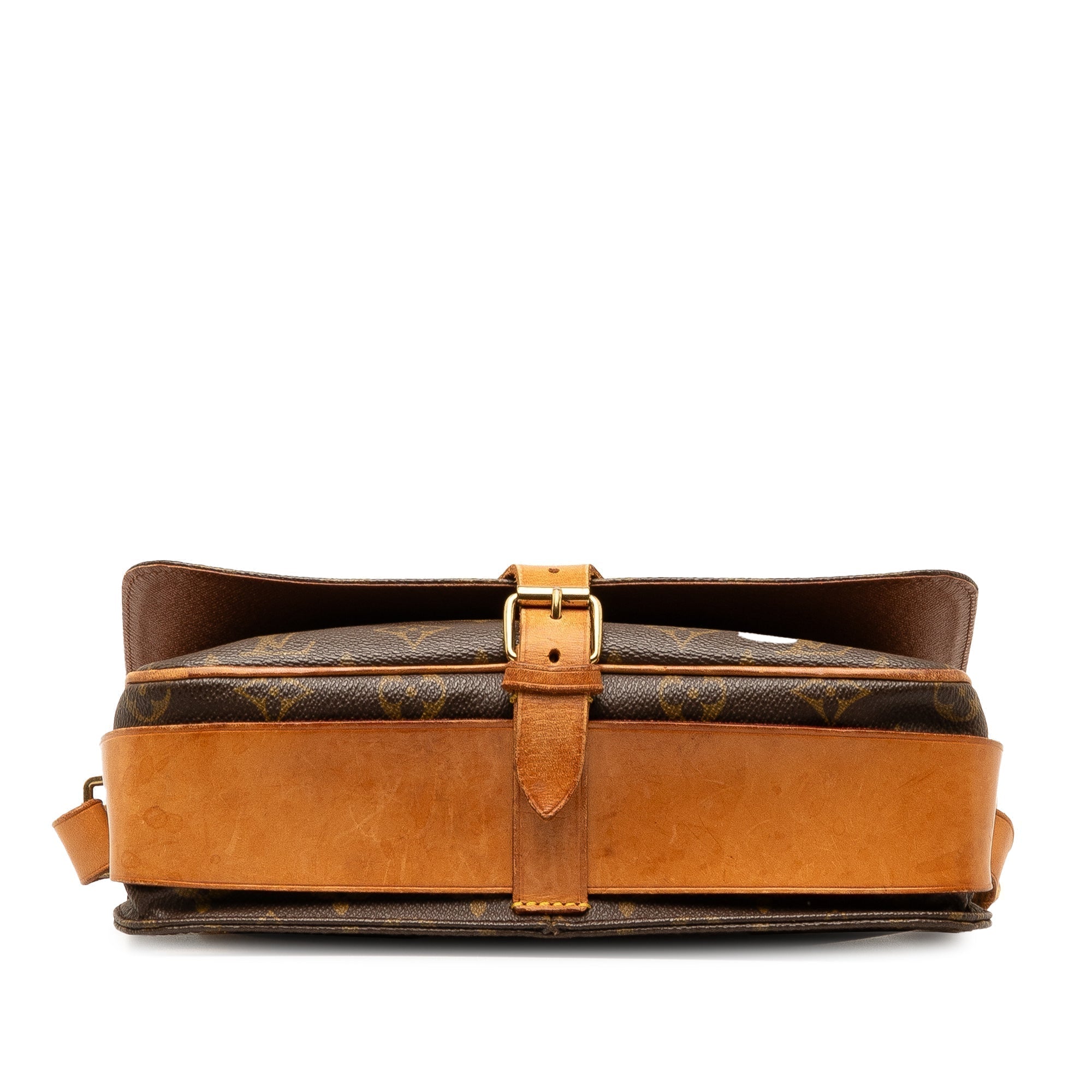 Brown LV Monogram Cartouchiere GM Crossbody Bag