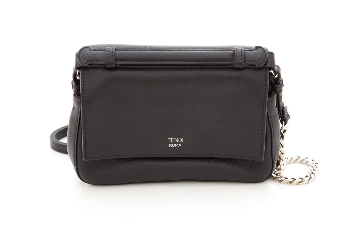 FNDI Black Micro Double Stud Baguette Cross-Body