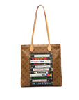 Brown LV Monogram Reverse VHS Tape Carry It Tote Bag