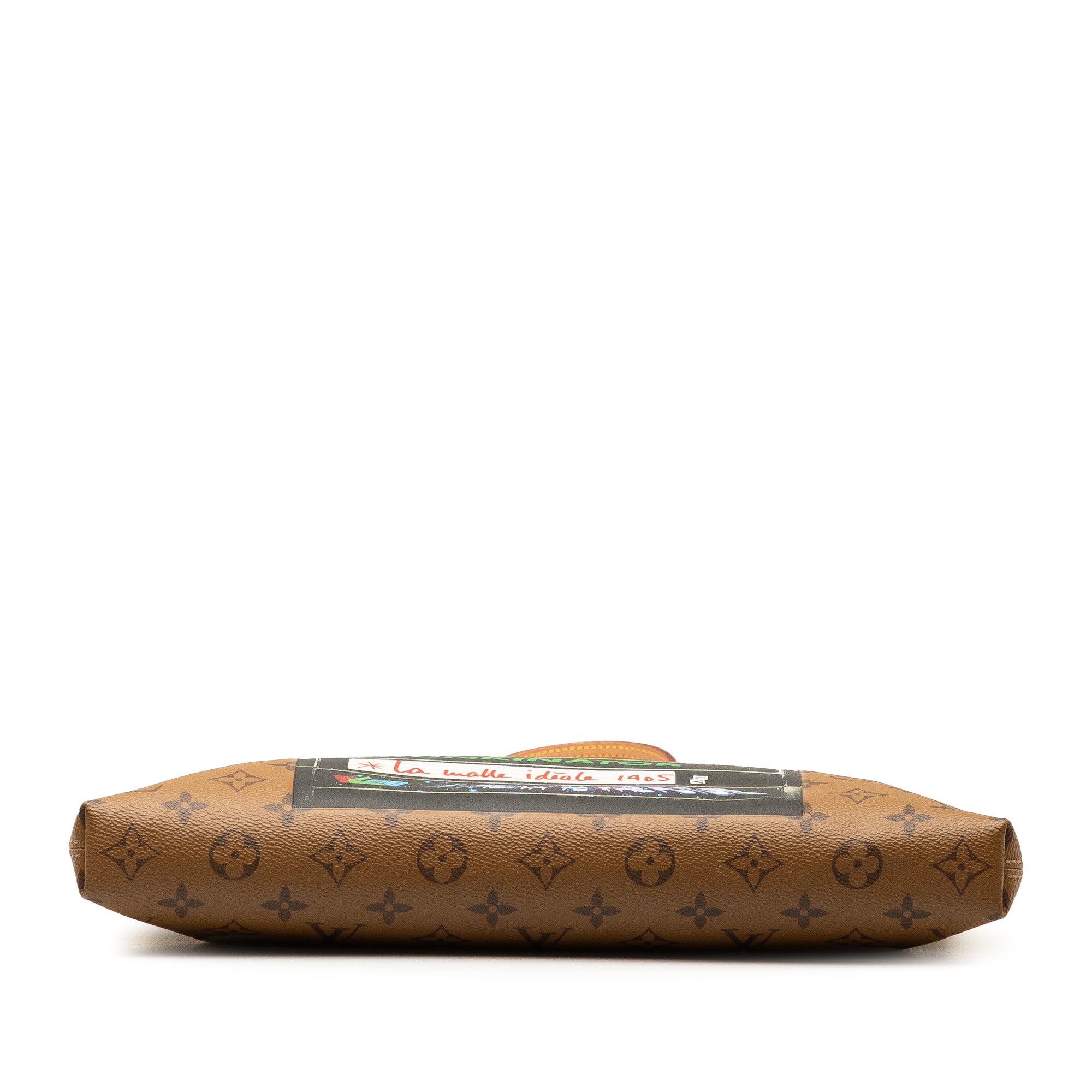 Brown LV Monogram Reverse VHS Tape Carry It Tote Bag
