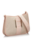FNDI Brown Beige Canvas Fabric Crossbody Bag Italy