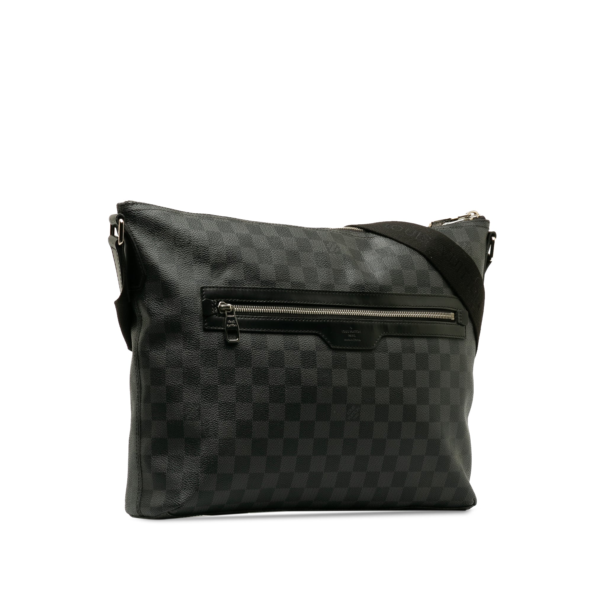 Black LV Damier Graphite Mick MM Crossbody Bag