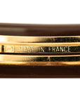 Brown LV Monogram Resin Inclusion Barrette