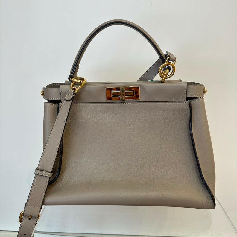 FNDI Leather Peekaboo 2Way Bag