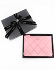 19 Medium Lambskin Clutch Bag Pink CHN