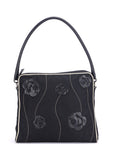 PRD BR TESSUTO FLORAL HANDBAG NERO BLACK FABRIC, WITH CARD & DUST COVER