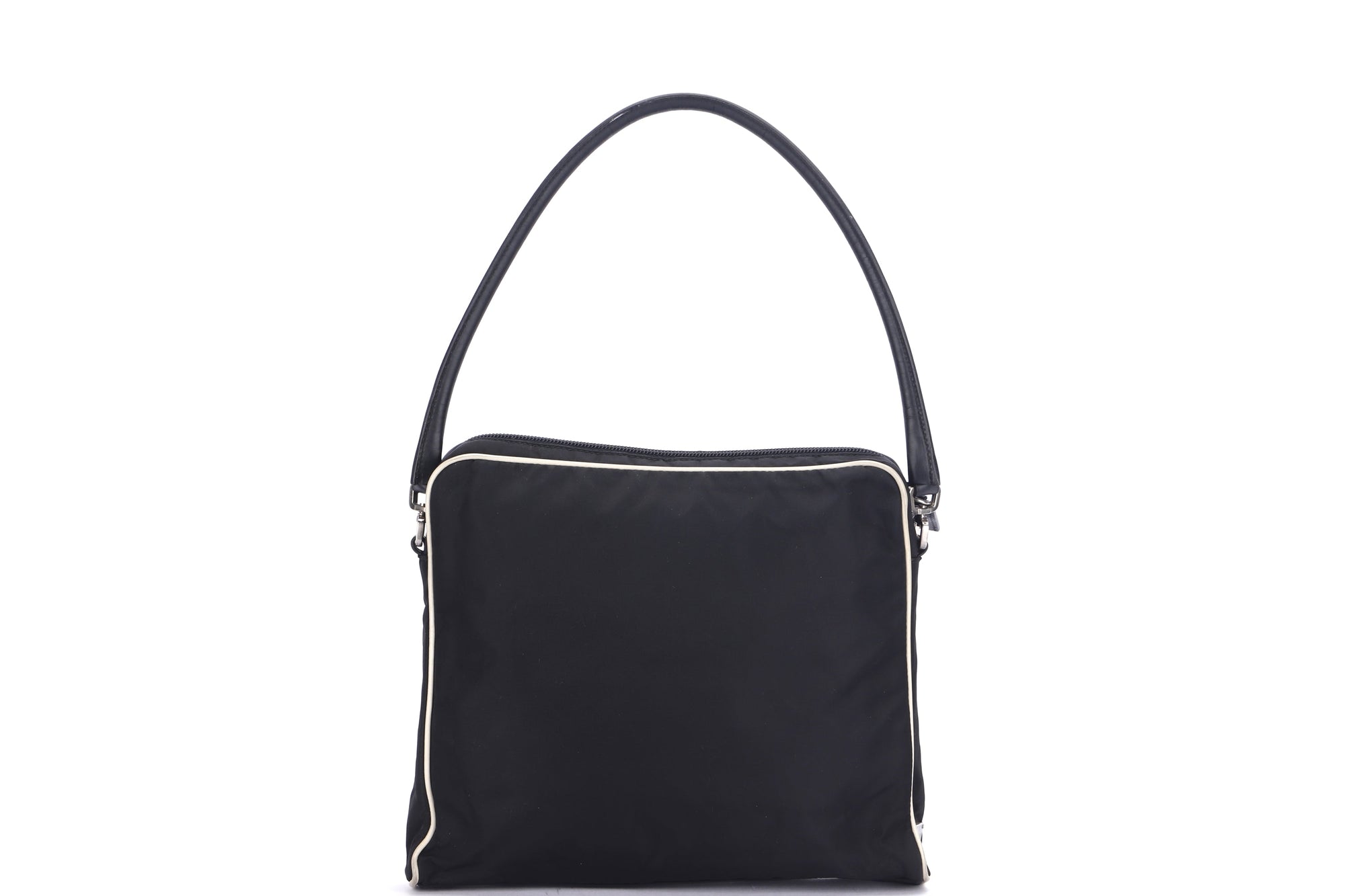 PRD BR TESSUTO FLORAL HANDBAG NERO BLACK FABRIC, WITH CARD &amp; DUST COVER