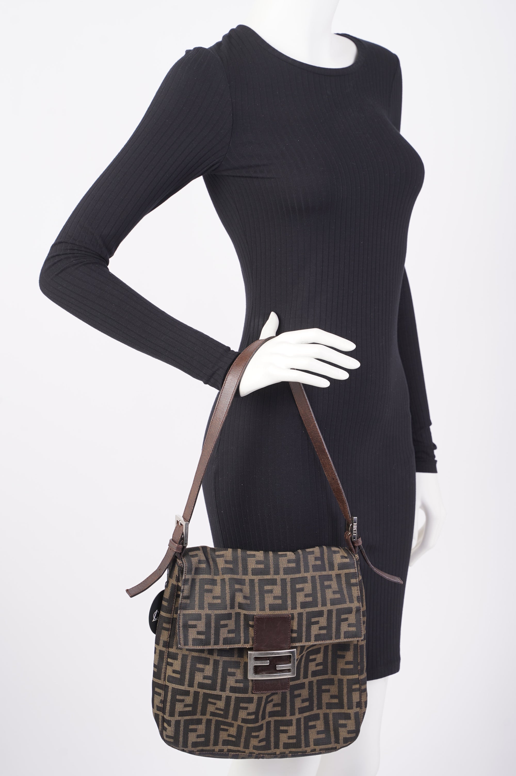 FNDI Mamma Baguette Brown Zucca Canvas