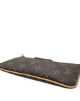 Brown LV Monogram Pochette Milla MM Shoulder Bag