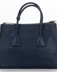 PRD BN Blue Smooth Calf Leather Way Use Bag, with Card, Strap & Dust Cover