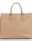 PRD BN Saffiano Lux Hand Bag, Sabbia Light Cafe Color, with Dust Cover