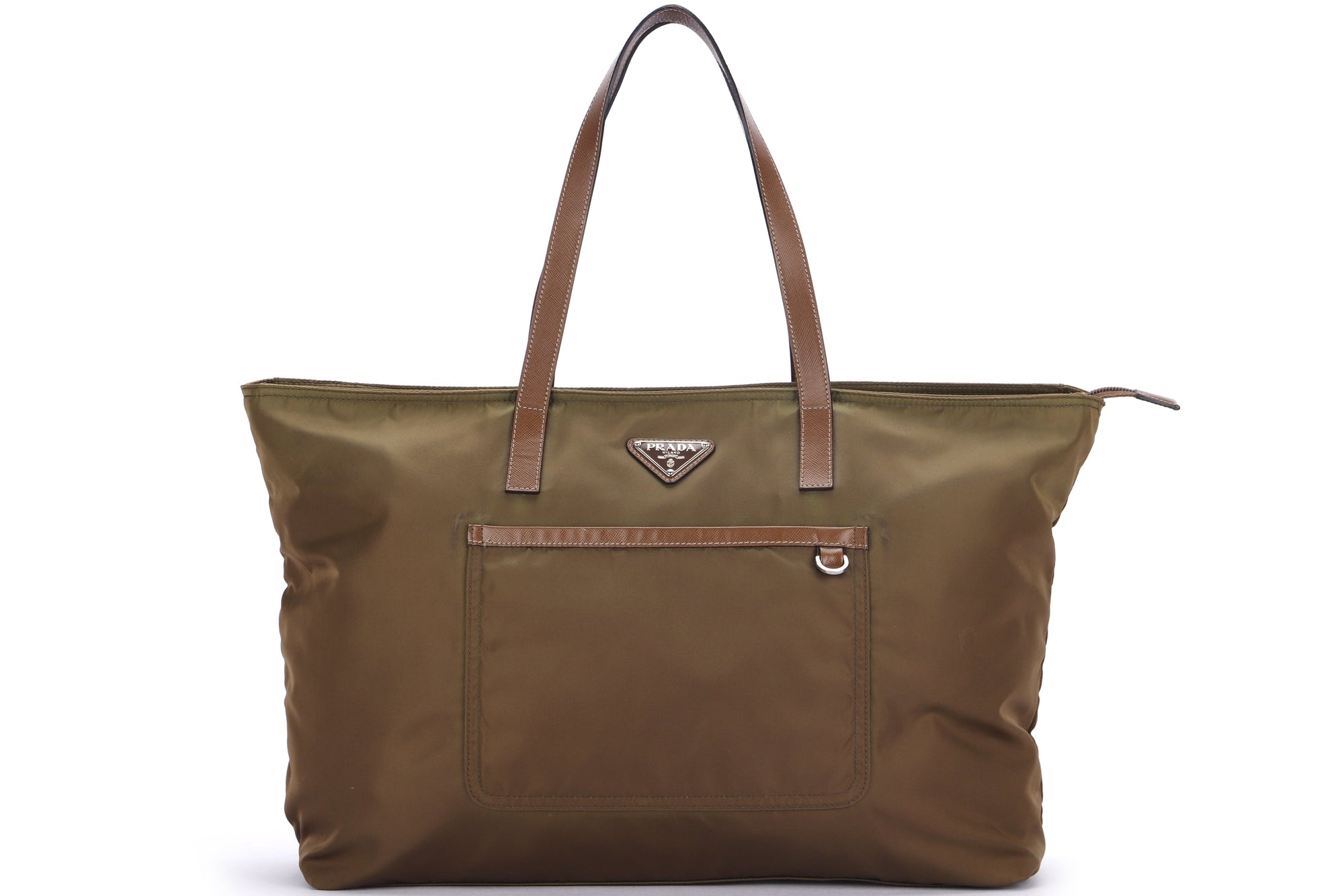 PRD BR BROWN NYLON TOTE BAG, WITH ZIPPER, CARD &amp; DUST COVER