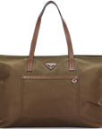 PRD BR BROWN NYLON TOTE BAG, WITH ZIPPER, CARD & DUST COVER