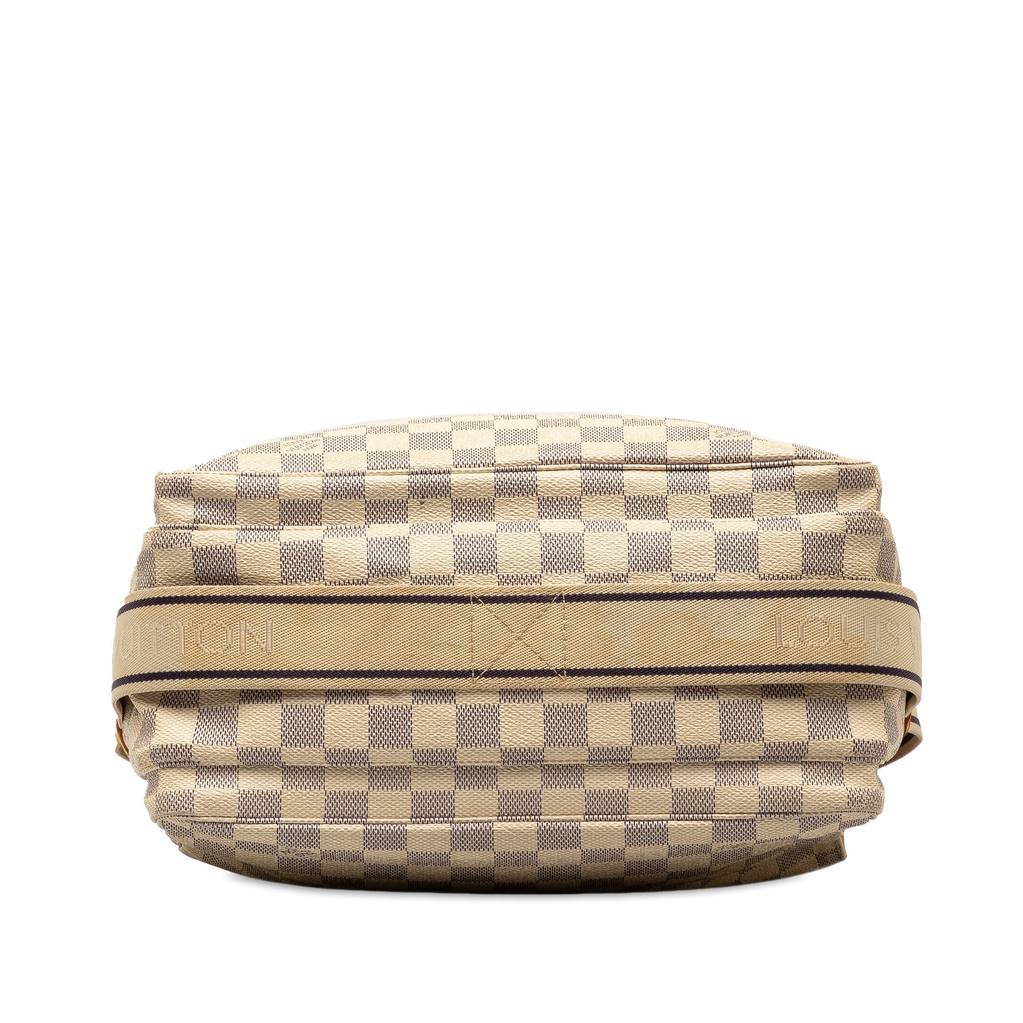 Beige LV Damier Azur Naviglio Crossbody Bag