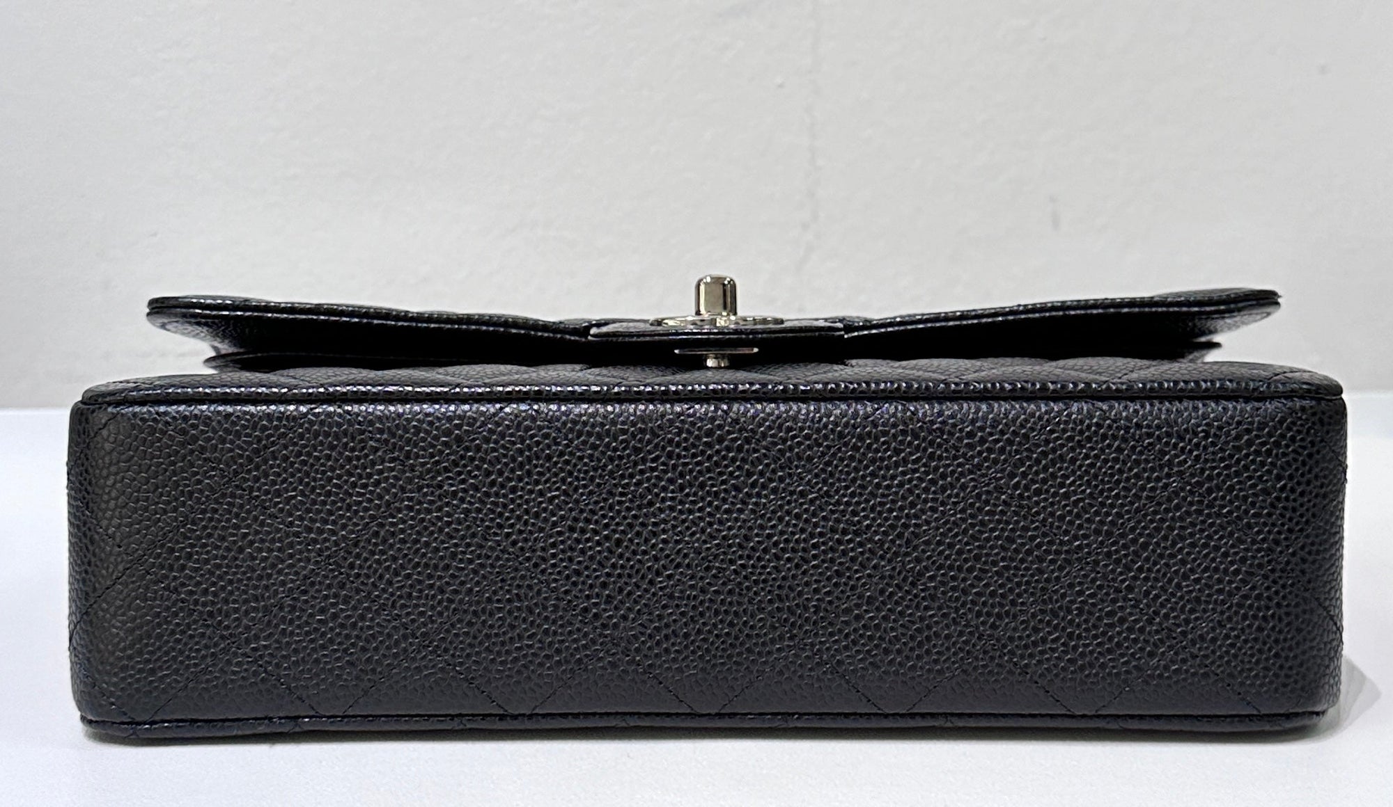 CHNL Medium Classic Flap Bag Caviar Black SHW