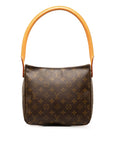 Brown LV Monogram Looping MM Shoulder Bag