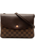 Brown LV Damier Ebene Twice Crossbody Bag