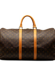 Brown LV Monogram Keepall 50 Travel Bag