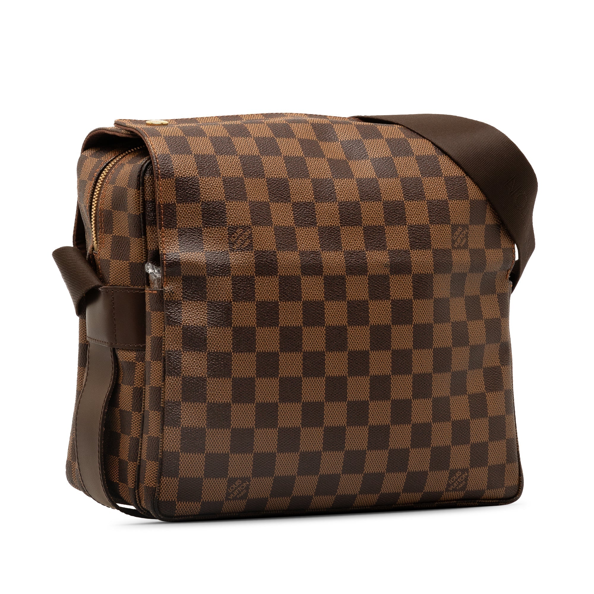 Brown LV Damier Ebene Naviglio Crossbody Bag