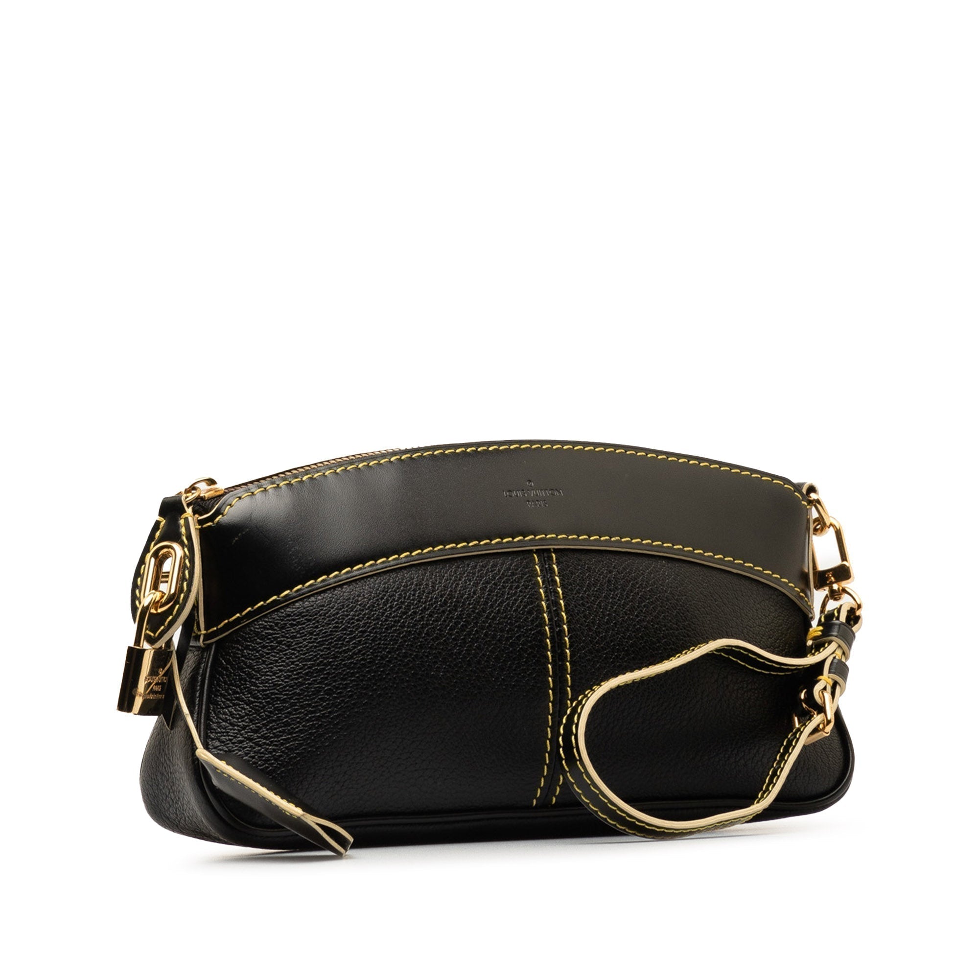 Black LV Suhali Lockit Clutch