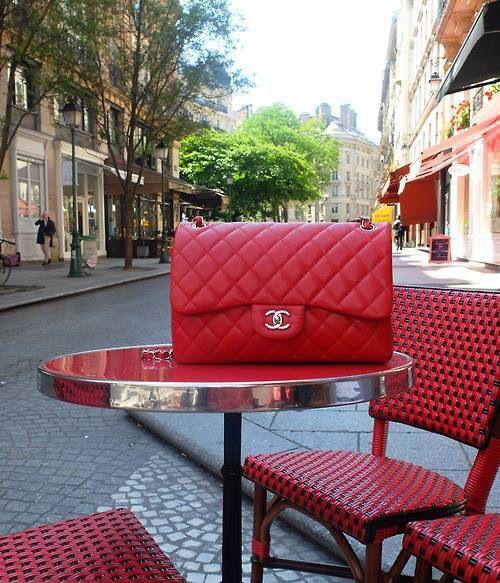 Chanel Classic Clutch With Chain – CWC Lambskin Red SiLVer-Toned