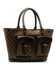 Brown LV Damier Ebene Manosque GM Tote Bag