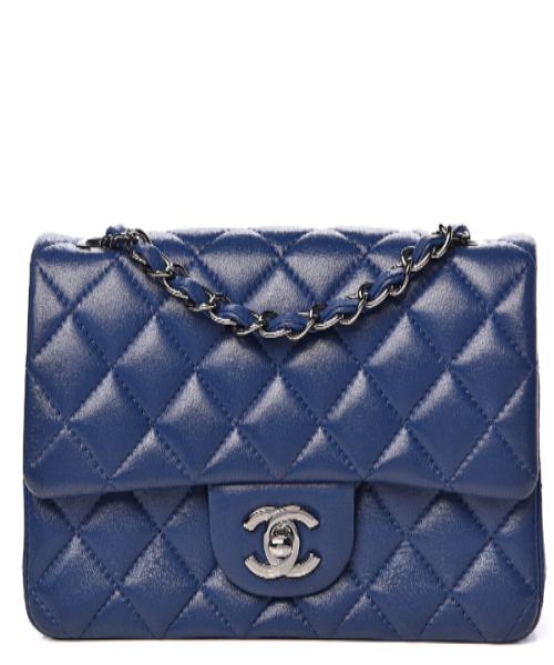 Chanel Classic Clutch With Chain – CWC Lambskin Blue SiLVer-Toned