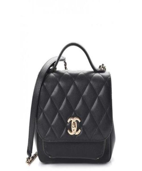 Chanel Small Flap Bag With Top Handle Black-SiLVer