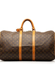 Brown LV Monogram Keepall 55 Travel Bag