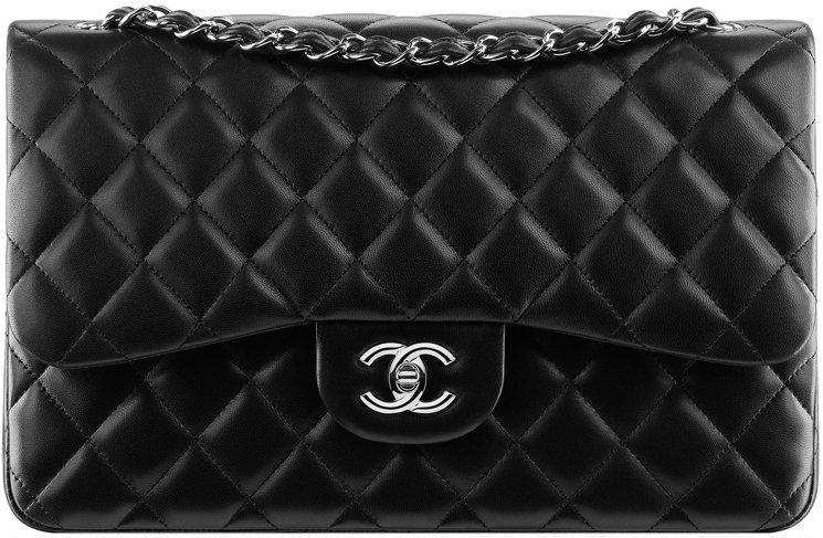 Chanel Classic Jumbo Double Flap Bag Black SiLVer Hardware