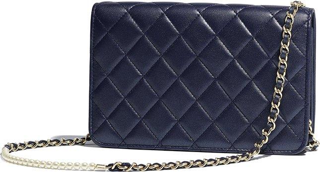 Chanel Wallet On Chain – WOC Quilted Lambskin Dark Blue SiLVer-Toned