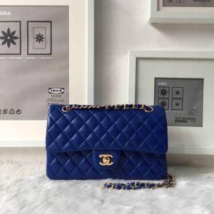 Chanel Classic Clutch With Chain – CWC Lambskin Blue SiLVer-Toned