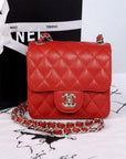 Chanel Classic Clutch With Chain – CWC Caviar Red SiLVer-Toned