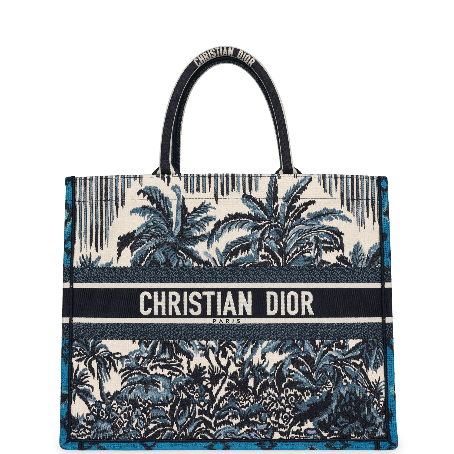 Christian DOR Blue Canvas Large Book Tote