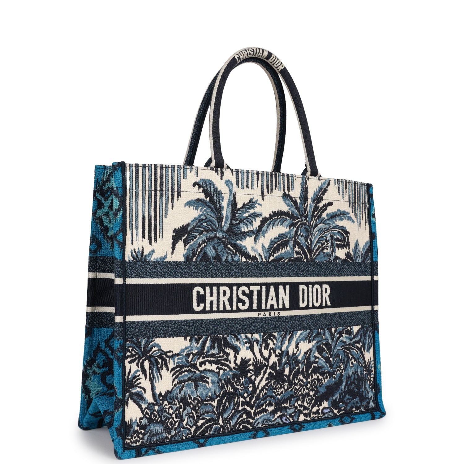 Christian DOR Blue Canvas Large Book Tote