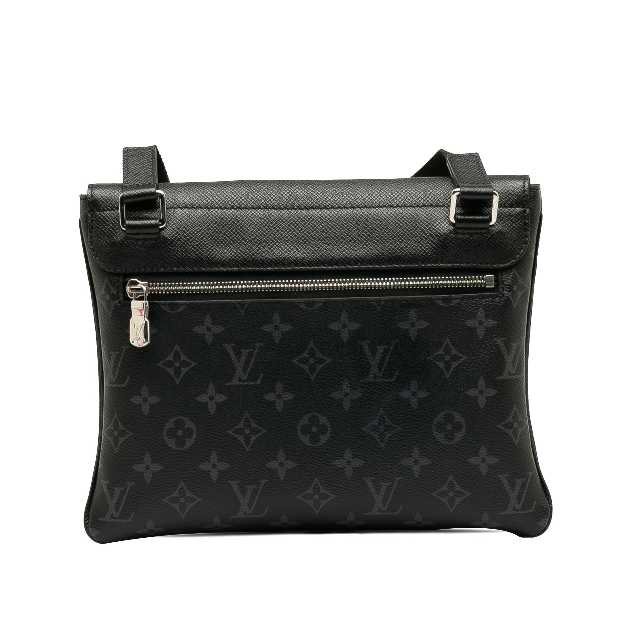 Black LV Taigarama Outdoor Flap Messenger Crossbody Bag