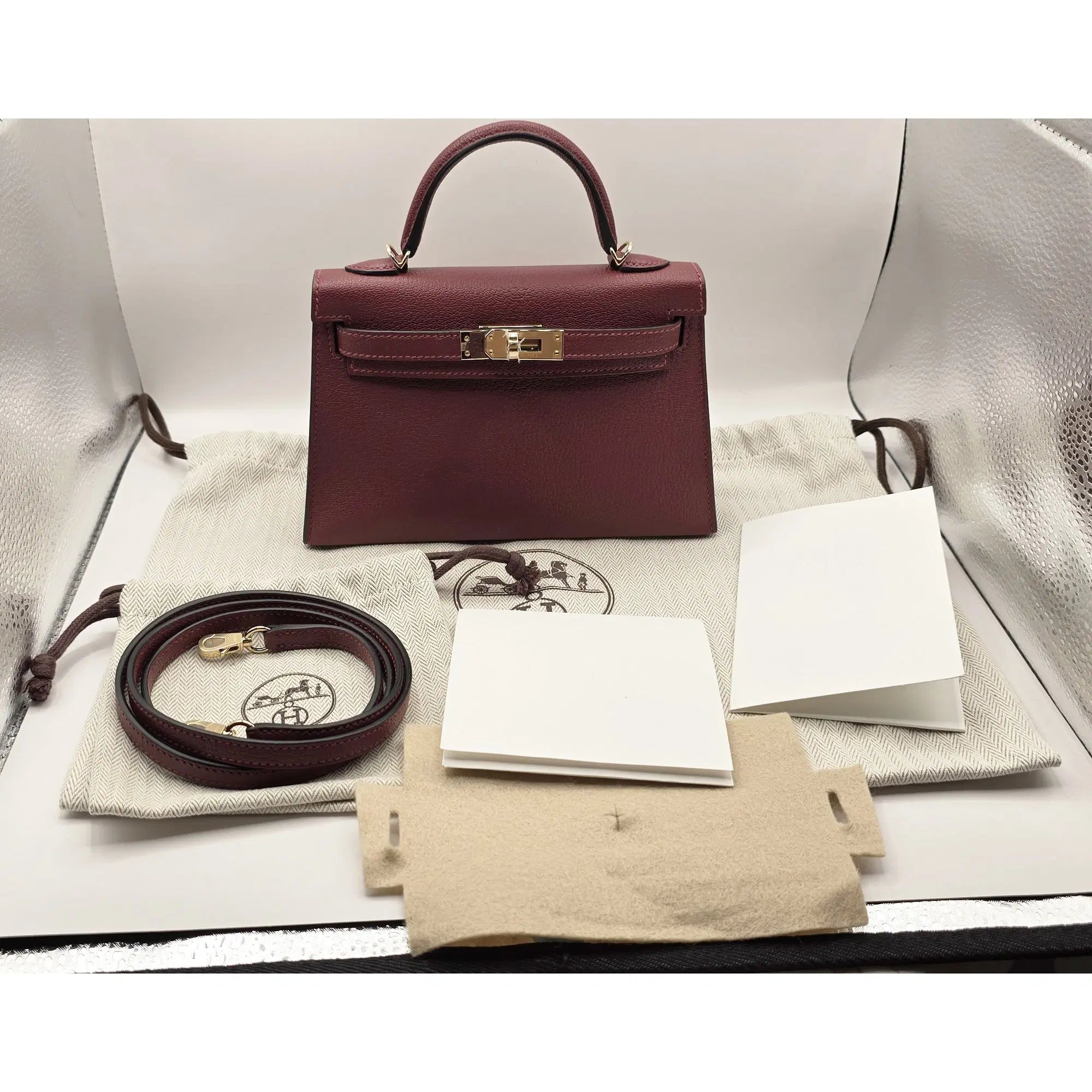 HRMS Mini Kelly HSS Rouge H / Gris Perl