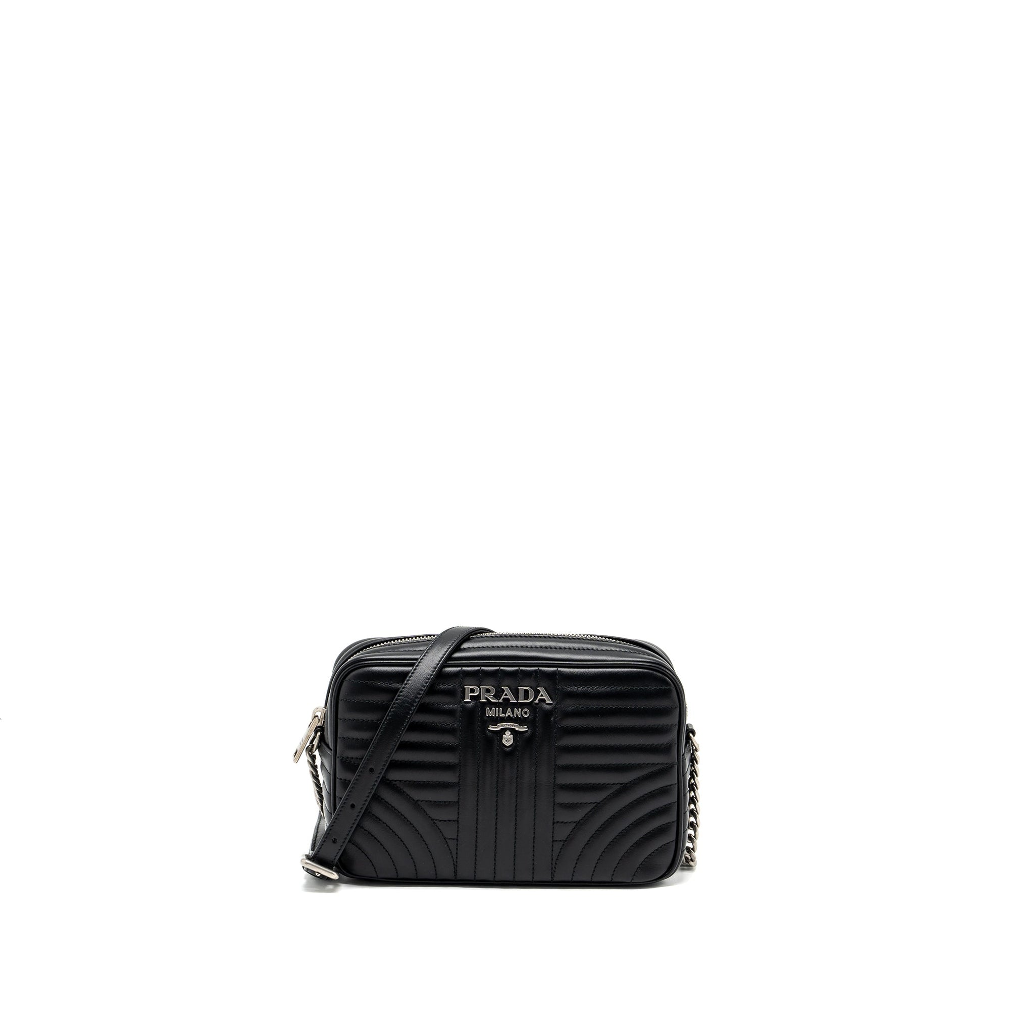 PRD Diagramme Camera Crossbody Bag Calfskin Black Ruthenium Hardware