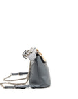 FNDI Flowerland 2 Way Shoulder Bag/Backpack Calfskin Grey Multicolour Hardware