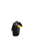 FNDI 20FW Large Baguette Bag Nylon/Leather Black/Yellow SHW
