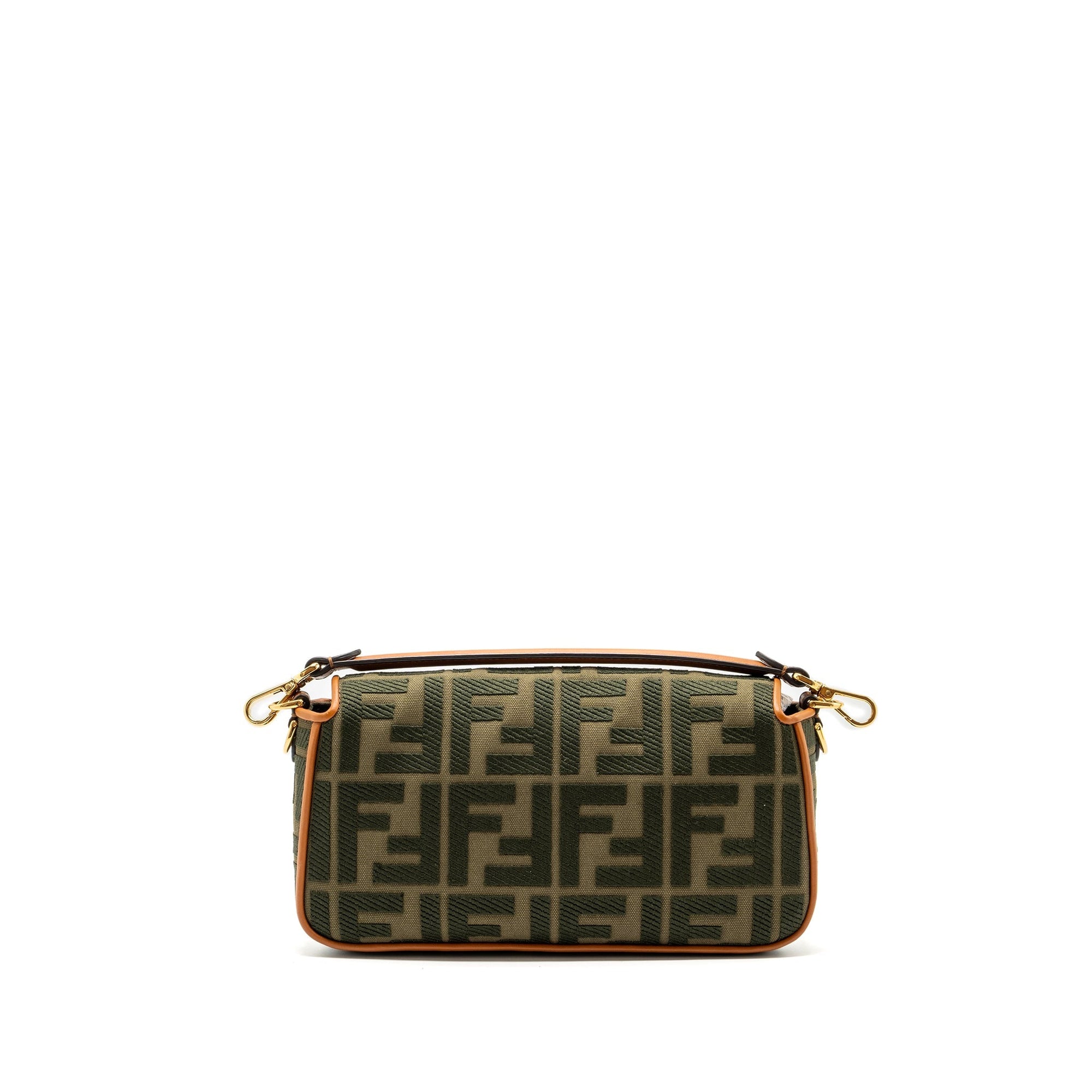 FNDI medium baguette bag canvas / calfskin multicolor GHW