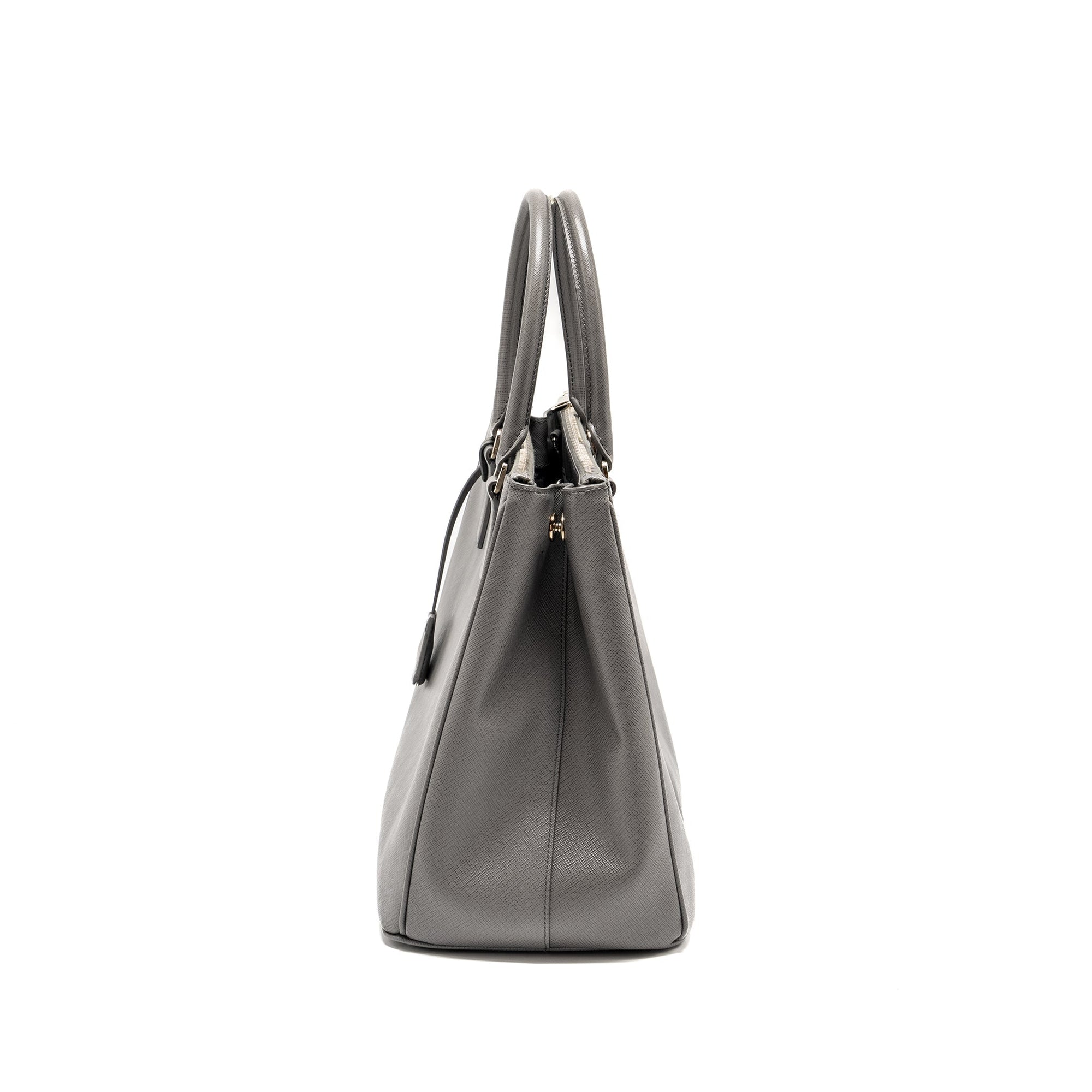 PRD Galleria Saffiano Tote Bag Calfskin Grey SHW