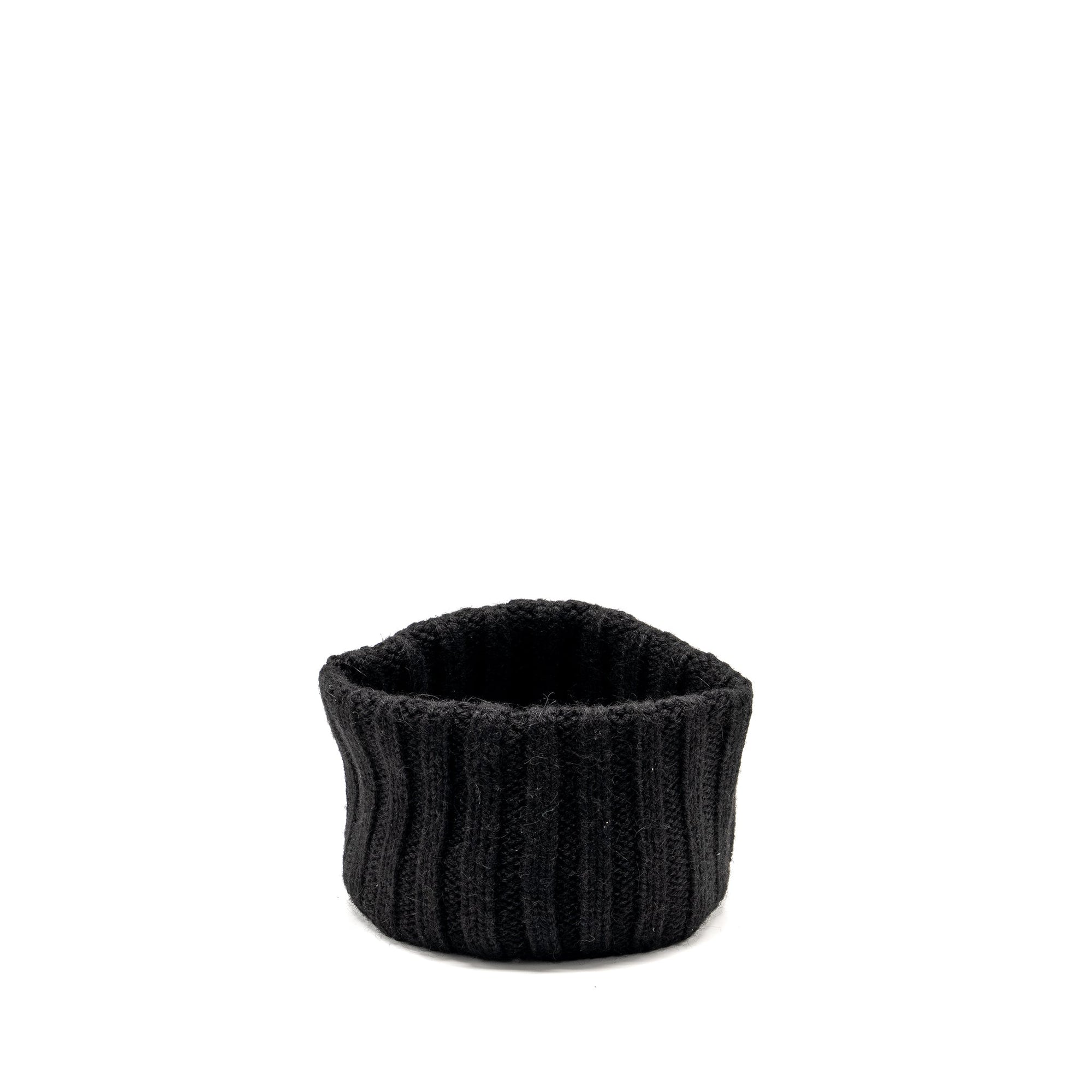 FNDI Mania Logo-Embroidered Knitted Headband Cap hat Alpaca/Wool Black/Multicolour