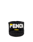 FNDI Mania Logo-Embroidered Knitted Headband Cap hat Alpaca/Wool Black/Multicolour