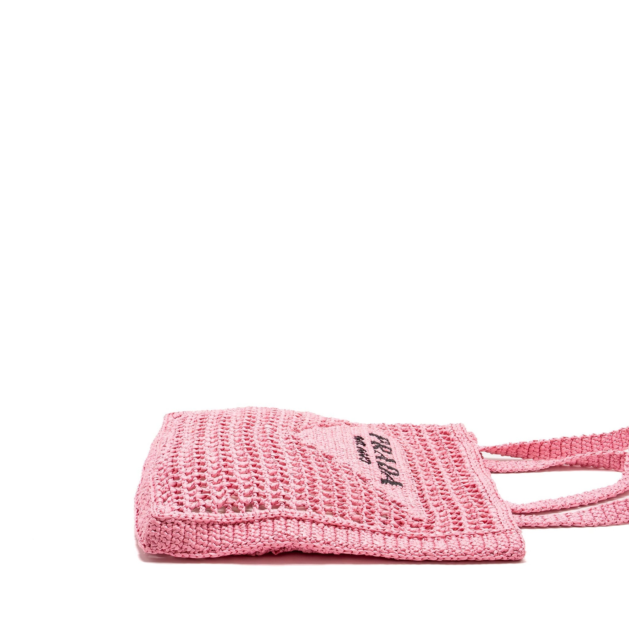 PRD Crochet Tote Bag Raffia Pink