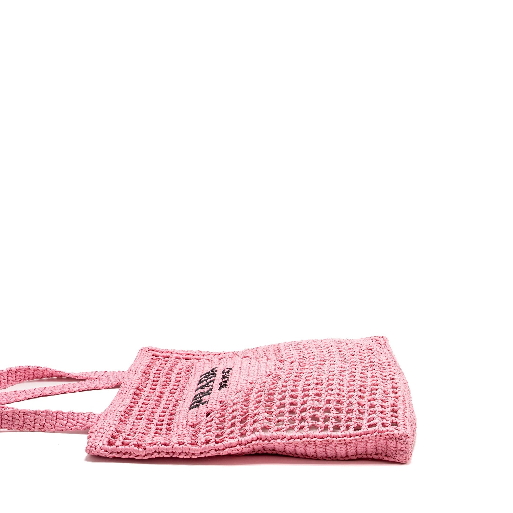 PRD Crochet Tote Bag Raffia Pink