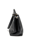 FNDI Large Peekaboo Bag Calfskin Black GHW