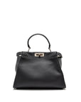 FNDI Medium Peekaboo Bag Selleria Leather Black SHW