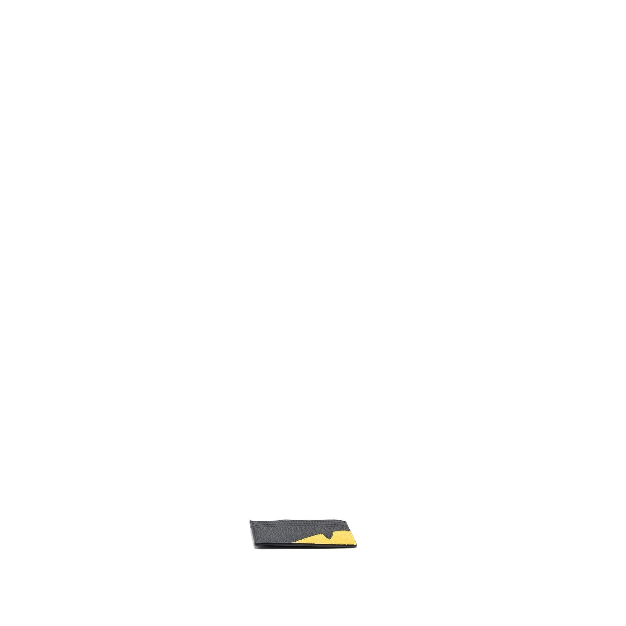 FNDI Conner Bugs Business Card Holder Calfskin/Crocodile Black /Yellow